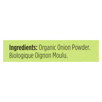 Spicely Organics - Organic Onion Powder - Case Of 6 - 0.4 Oz. - Maras Green