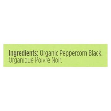 Spicely Organics - Organic Peppercorn - Black - Case Of 6 - 0.45 Oz. - Maras Green