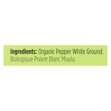 Spicely Organics - Organic Peppercorn - White Ground - Case Of 6 - 0.45 Oz. - Maras Green