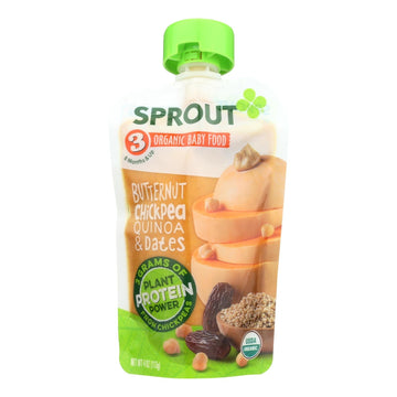 Sprout Foods Inc - Baby Food Btrnut Chckpea - Case Of 6 - 4 Oz - Maras Green