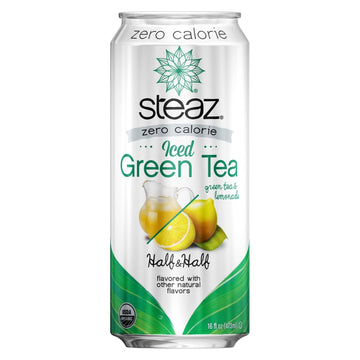 Steaz Zero Calorie Green Tea - Half And Half - Case Of 12 - 16 Fl Oz. - Maras Green