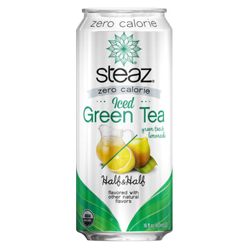 Steaz Zero Calorie Green Tea - Half And Half - Case Of 12 - 16 Fl Oz. - Maras Green