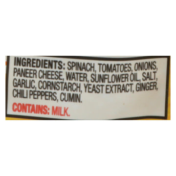 Tasty Bite Entrees - Indian Cuisine - Kashmir Spinach - 10 Oz - Case Of 6 - Maras Green