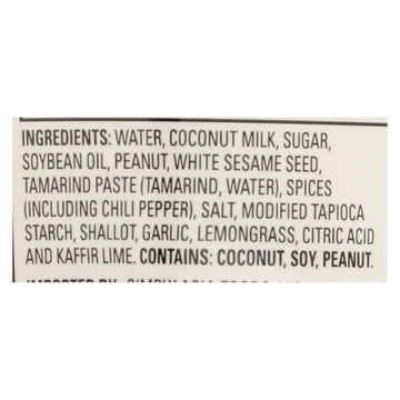 Thai Kitchen Peanut Satay Sauce - Case Of 12 - 8 Fl Oz. - Maras Green