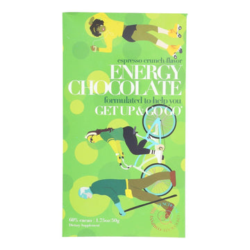 The Functional Chocolate Co - Chocolate Bar Energy - Case Of 12 - 1.75 Oz - Maras Green