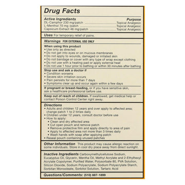 Tiger Balm Pain Relieving Large Patches - Case Of 6 - 4 Pack - Maras Green