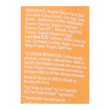 Unreal - Bar Chocolate Caramel Peanut Noug - Case Of 6 - 3.4 Oz - Maras Green