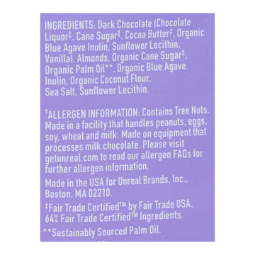 Unreal Dark Chocolate Almond Butter Cups - 6 Bags - Maras Green