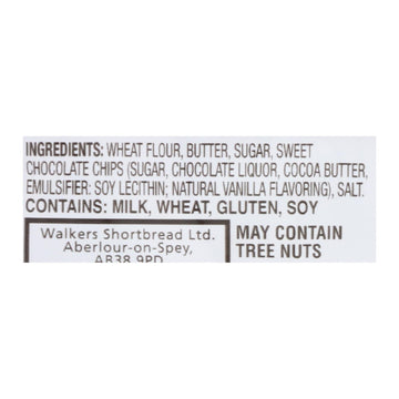 Walkers Shortbread - Cookies 2 Ch Chips 20ct Display - Case Of 20 - 1.4 Oz - Maras Green