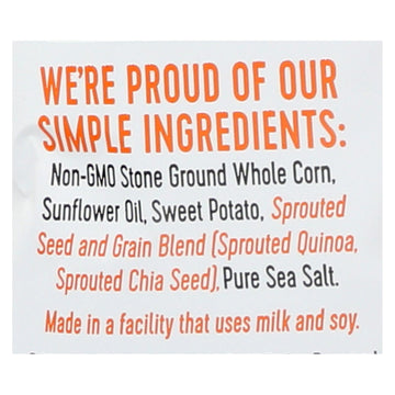 Way Better Snacks Tortilla Chips - Sweet Potato - Case Of 12 - 5.5 Oz. - Maras Green