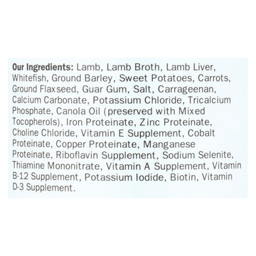 Wellness Pet Products Dog Food - Lamb And Sweet Potato Recipe - Case Of 12 - 12.5 Oz. - Maras Green