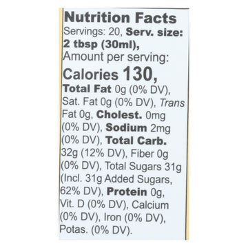 Wholesome Sweeteners Pancake Syrup - Organic - Original - 20 Oz - Case Of 6 - Maras Green