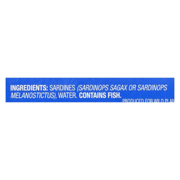 Wild Planet Sardines In Water - Case Of 12 - 4.375 Oz. - Maras Green