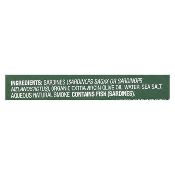 Wild Planet Wild Sardines In Extra Virgin Olive Oil - Case Of 12 - 4.375 Oz. - Maras Green