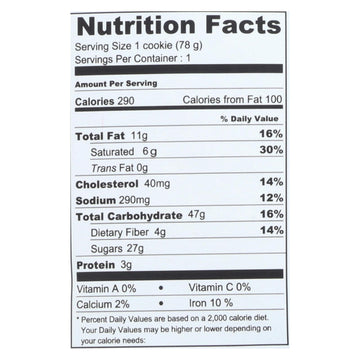 Wow Baking Cookie - Oregon Oatmeal - Case Of 12 - 2.75 Oz. - Maras Green