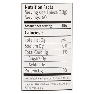 Xylichew Chewing Gum - Sugar Free Peppermint - 60 Piece Jar - Case Of 4 - Maras Green