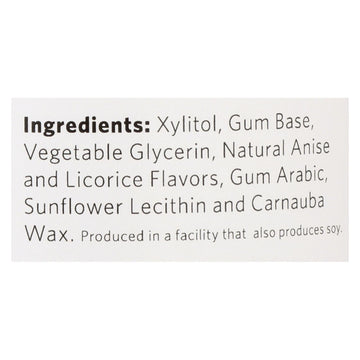 Xylichew Gum - Black Licorice - Jar - 60 Pieces - 1 Case - Maras Green