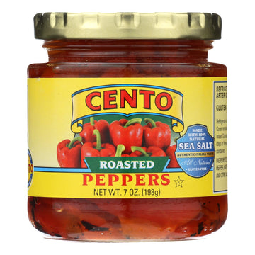 Cento - Roasted Peppers - Case Of 12 - 7 Oz. - Maras Green