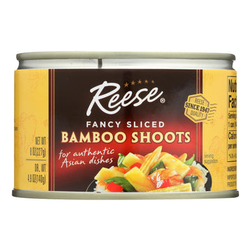 Reese Bamboo Shoots - Sliced - Case Of 24 - 8 Oz - Maras Green