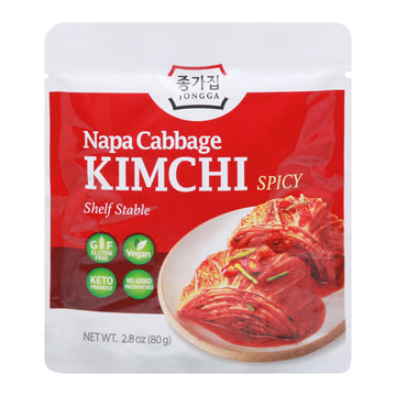 Jongga - Kimchi Napa Cabbage Spicy - Case Of 8 - 2.8 Oz - Maras Green
