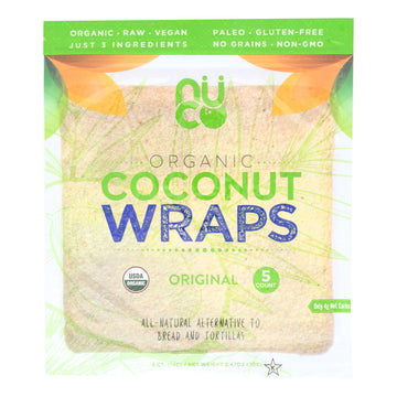 Nuco Original Organic Coconut Wraps - Case Of 12 - 2.47 Oz - Maras Green