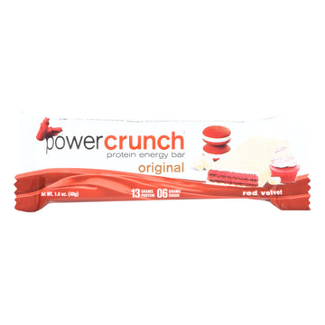 Power Crunch Protein Energy Bar Red Velvet - Case Of 12 - 1.4 Oz - Maras Green