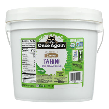 Once Again Sesame Tahini Organic - Single Bulk Item - 9lb - Maras Green
