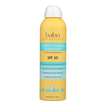 Babo Botanicals - Sunscrn Sheer Spry Spf 50 - 1 Each - 6 Oz - Maras Green