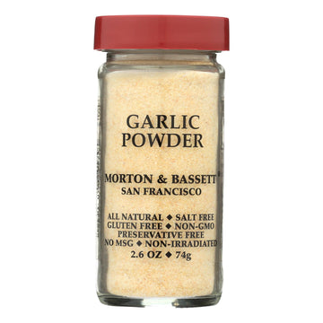 Morton And Bassett - Seasoning - Garlic Powder - Case Of 3 - 2.6 Oz. - Maras Green