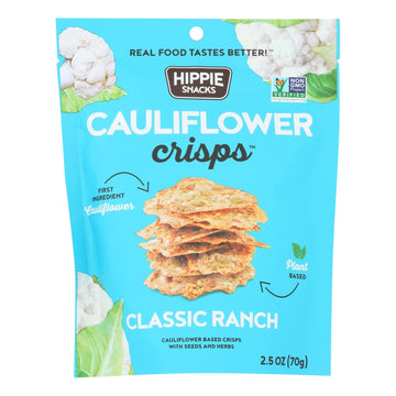 Hippie Snacks - Cauliflower Crsps Ranch - Case Of 8 - 2.5 Oz - Maras Green