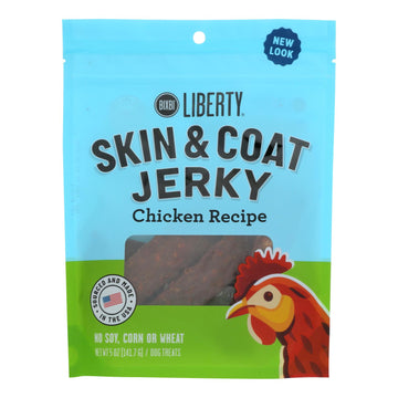Bixbi - Jerky Skin & Coat Chicken - Case Of 6 - 5 Oz - Maras Green