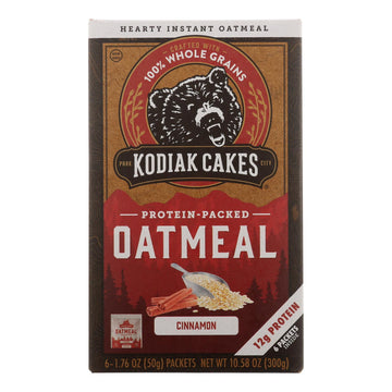 Kodiak Cakes - Oatmeal Cinnamon Packets - Cs Of 6 - 6/1.76oz - Maras Green