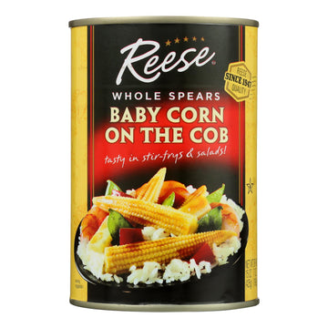Reese - Baby Corn On The Cob - Case Of 12 - 15 Oz - Maras Green