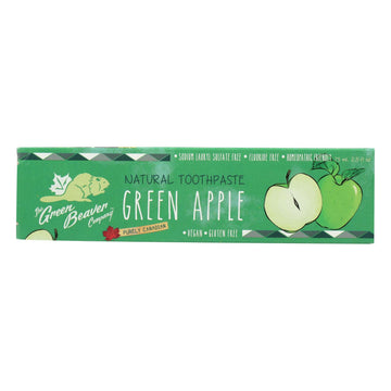 Green Beaverthe Toothpaste - Green Apple Toothpaste - Case Of 1 - 2.5 Fl Oz. - Maras Green
