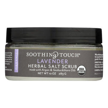 Soothing Touch Scrub - Organic - Salt - Herbal - Lavender - 10 Oz - Maras Green