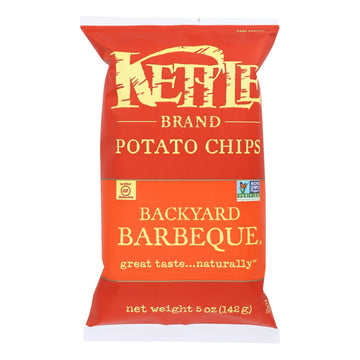 Kettle Brand Potato Chips - Backyard Barbeque - Case Of 15 - 5 Oz. - Maras Green