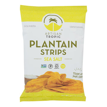 Artisan Tropic Plantain Strips - With Sea Salt - Case Of 12 - 4.5 Oz. - Maras Green