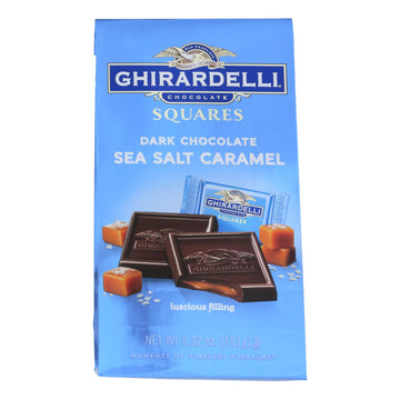 Ghirardelli Dark Chocolate Sea Salt Caramel Squares - Case Of 6 - 5.32 Oz - Maras Green