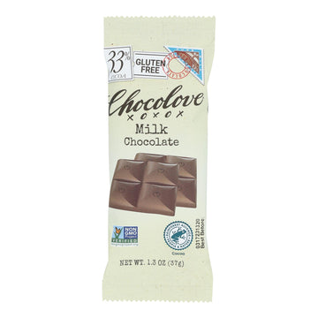 Chocolove Xoxox - Premium Chocolate Bar - Milk Chocolate - Pure - Mini - 1.3 Oz Bars - Case Of 12 - Maras Green