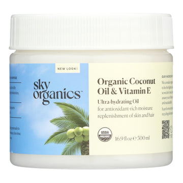 Sky Organics - Coconut Oil Organic Vitamin E Infused - 1 Each - 16.9 Fluid Ounces - Maras Green