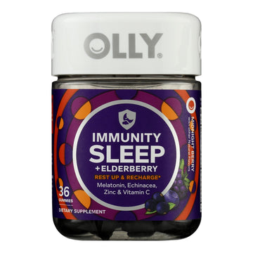 Olly - Supplement Immune Sleep Elderberry - Case Of 3 - 36 Count - Maras Green