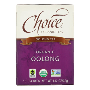 Choice Organic Teas Oolong Tea - 16 Tea Bags - Case Of 6 - Maras Green