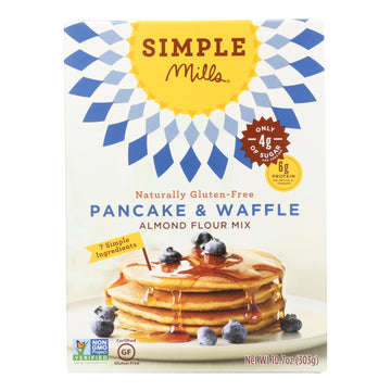 Simple Mills Almond Flour Pancake And Waffle Mix - Case Of 6 - 10.7 Oz. - Maras Green