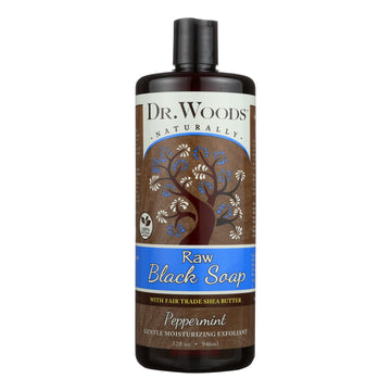 Dr. Woods Naturals Black Soap - Shea Vision - Peppermint - 32 Oz - Maras Green
