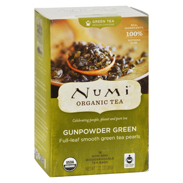 Numi Gunpowder Green Tea - 18 Tea Bags - Case Of 6 - Maras Green