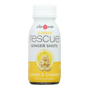 Ginger People - Ginger Shot Rescue Lemon Cynn - Case Of 12 - 2 Fz - Maras Green