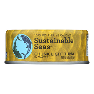Sustainable Seas - Tuna Chunk Light In H2o - Case Of 12 - 5 Oz - Maras Green