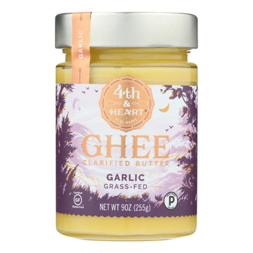4th And Heart - Ghee - Garlic - Case Of 6 - 9 Oz - Maras Green