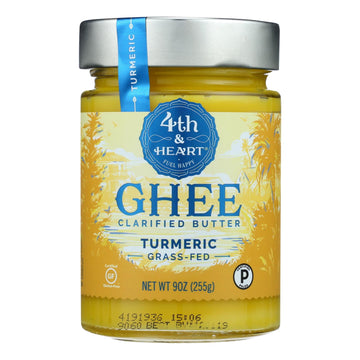 4th & Heart - Ghee - Turmeric Grass Fed - Case Of 6 - 9 Oz. - Maras Green