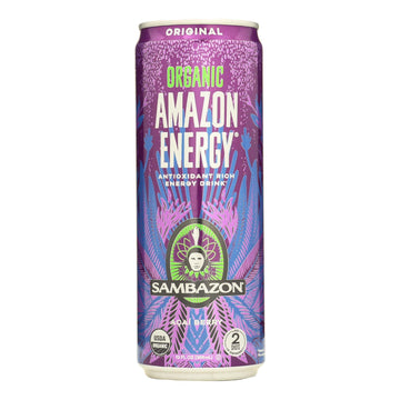 Sambazon Organic Amazon Energy Drink - Original - Case Of 12 - 12 Fl Oz - Maras Green